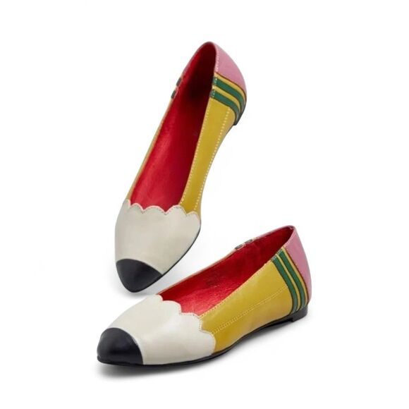 ✏️ Jeffrey Campbell Pencil Me In Flats – Size 7.5 - Picture 1 of 9
